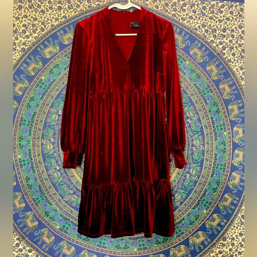 Velvet long sleeve dress